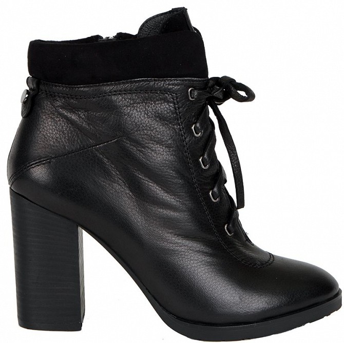 Стильные кожанные ботинки Полтава - изображение 1